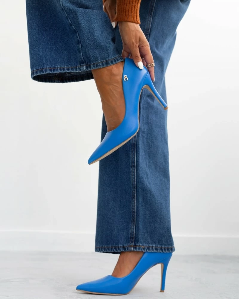 The Fashion Project Γόβες μυτερές με μεταλλικό στοιχείο - Μπλε - Image 4