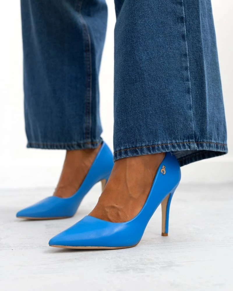 The Fashion Project Γόβες μυτερές με μεταλλικό στοιχείο - Μπλε