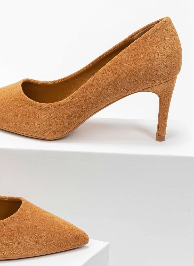 The Fashion Project Γόβες Suede με λεπτό τακούνι - Κάμελ - Image 5