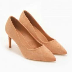 The Fashion Project Γόβες Suede με λεπτό τακούνι - Ροδακινί