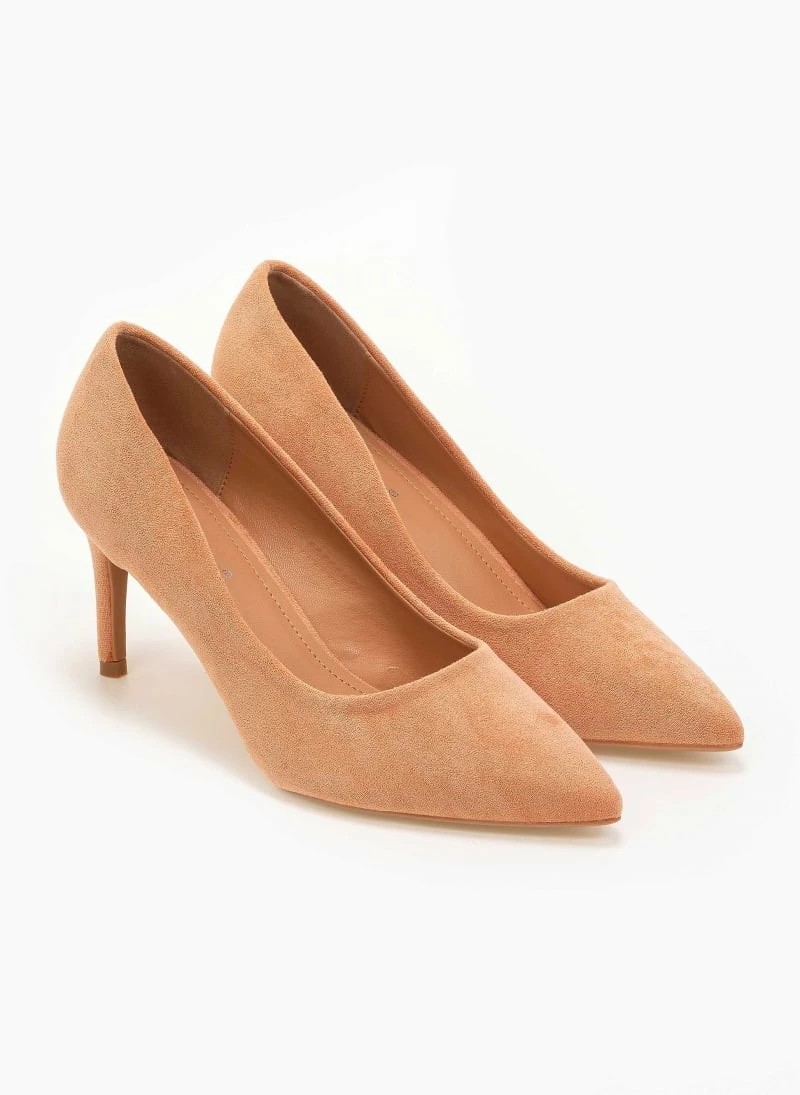 The Fashion Project Γόβες Suede με λεπτό τακούνι - Ροδακινί