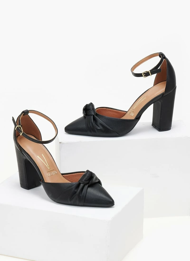 Γόβες με μπαρέτα και κόμπο VIZZANO 1285.424 - Μαύρο - Image 5