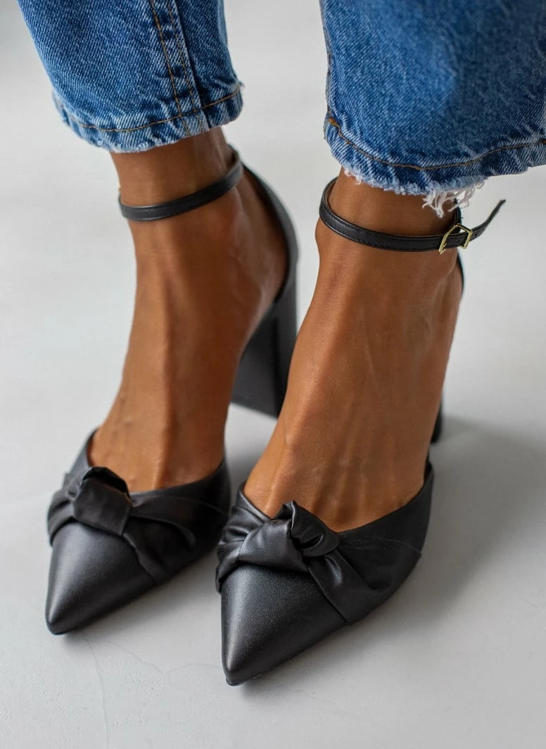 Γόβες με μπαρέτα και κόμπο VIZZANO 1285.424 - Μαύρο - Image 4