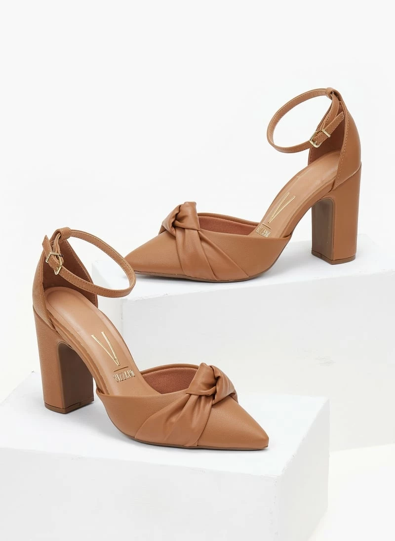 Γόβες με μπαρέτα και κόμπο VIZZANO 1285.424 - Κάμελ - Image 3