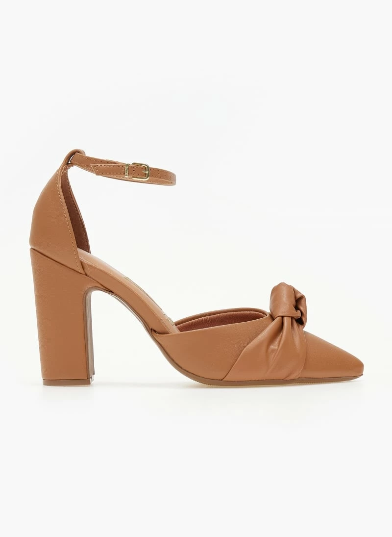 Γόβες με μπαρέτα και κόμπο VIZZANO 1285.424 - Κάμελ - Image 2