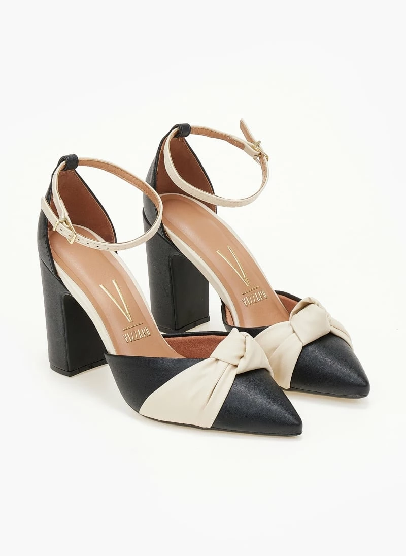 Γόβες με μπαρέτα και κόμπο VIZZANO 1285.424 - Μαύρο/Μπεζ - Image 3