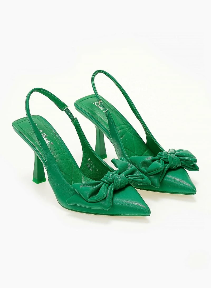 The Fashion Project Γόβες μυτερές με Oversize φιόγκο - Πράσινο - Image 5