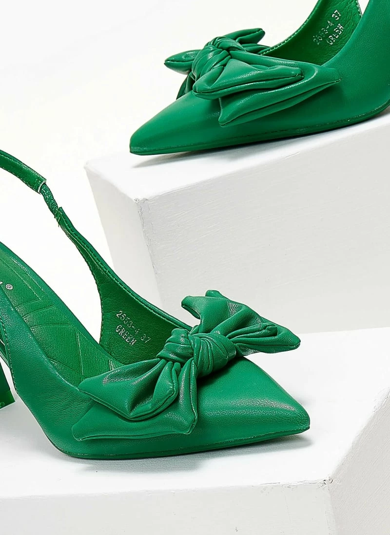 The Fashion Project Γόβες μυτερές με Oversize φιόγκο - Πράσινο - Image 3