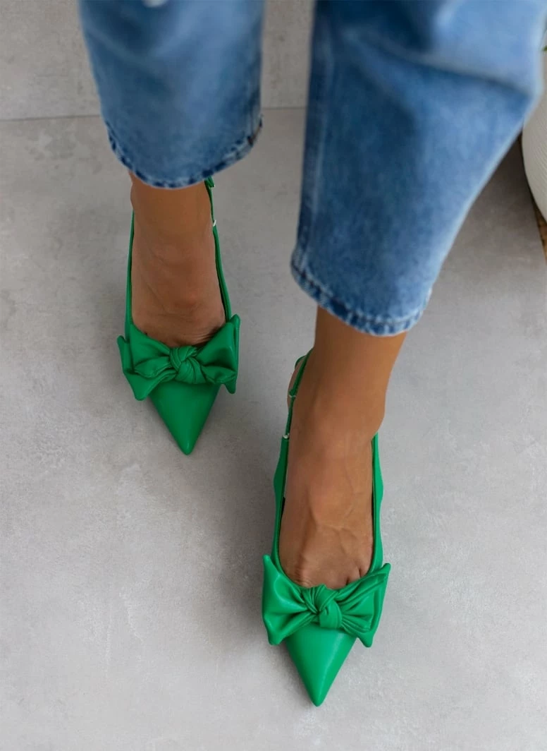 The Fashion Project Γόβες μυτερές με Oversize φιόγκο - Πράσινο - Image 7