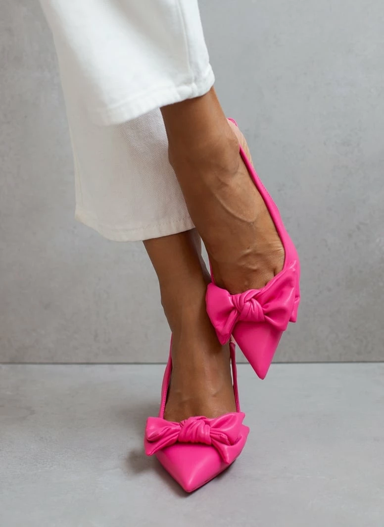 The Fashion Project Γόβες μυτερές με Oversize φιόγκο - Φούξια