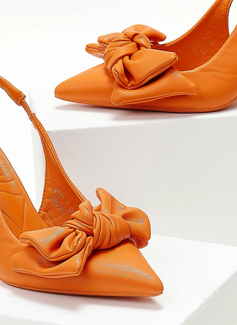 The Fashion Project Γόβες μυτερές με Oversize φιόγκο - Πορτοκαλί - Image 3