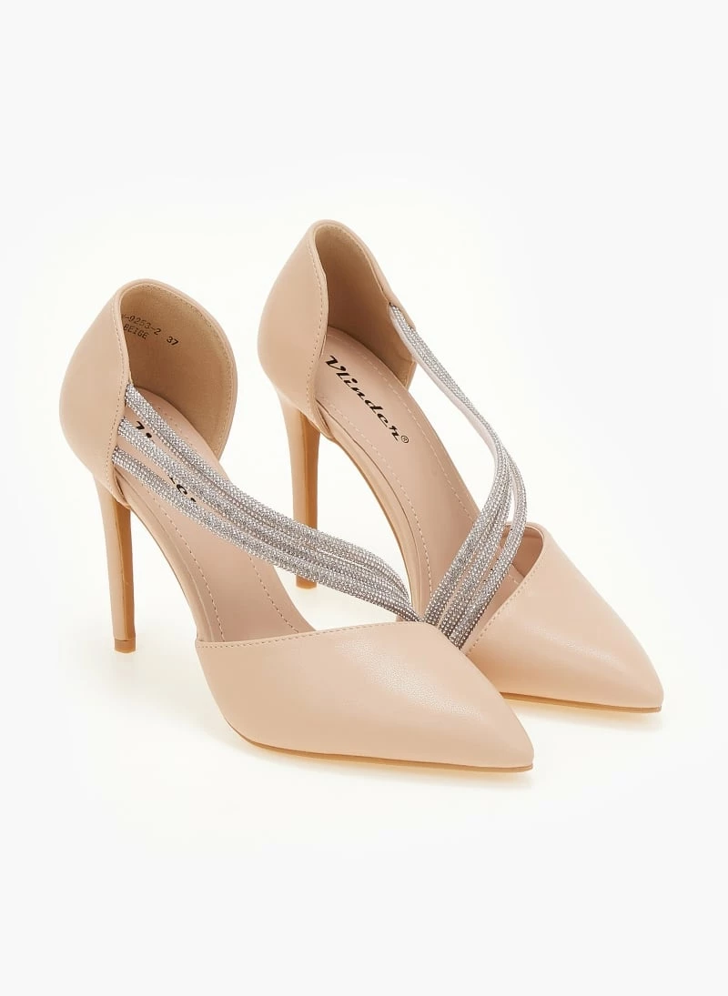 The Fashion Project Γόβες μυτερές με Strass - Μπεζ - Image 6