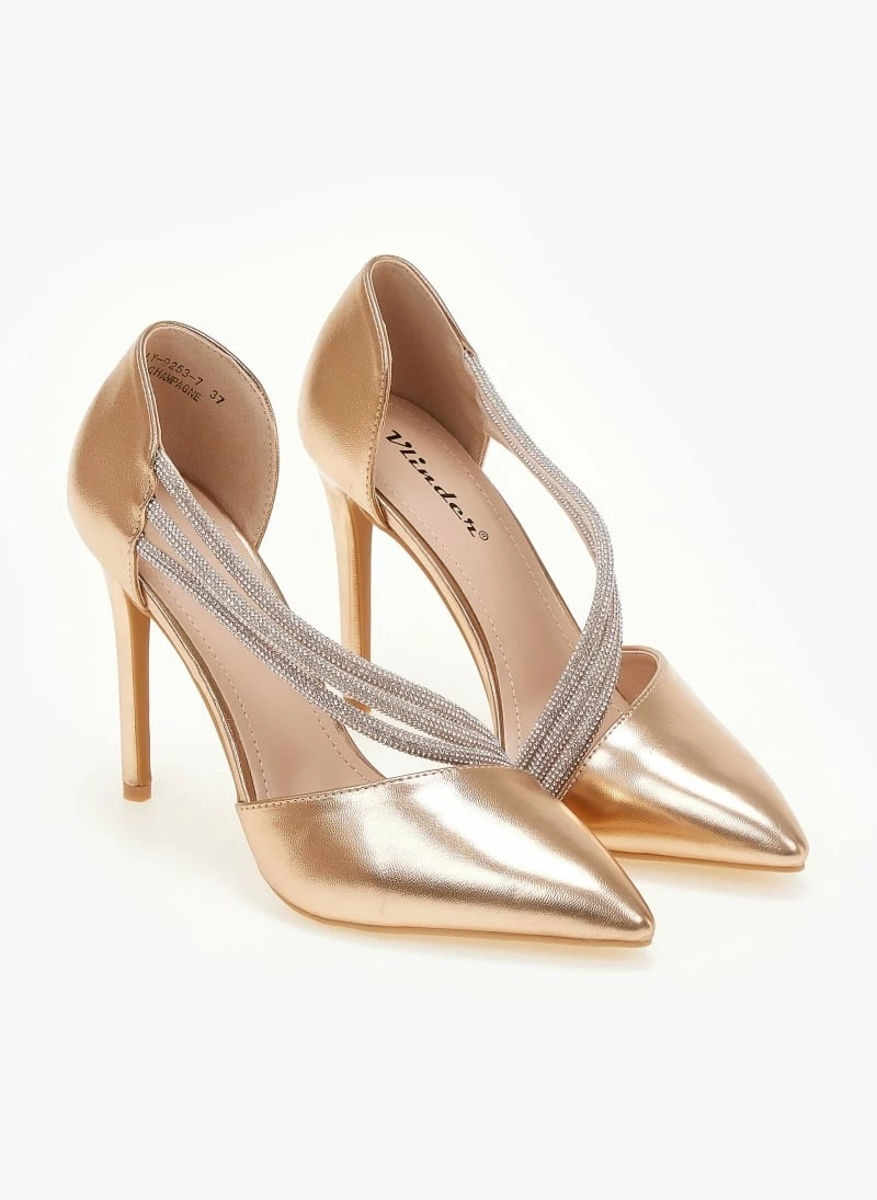 The Fashion Project Γόβες μυτερές με Strass - Χαλκός - Image 3