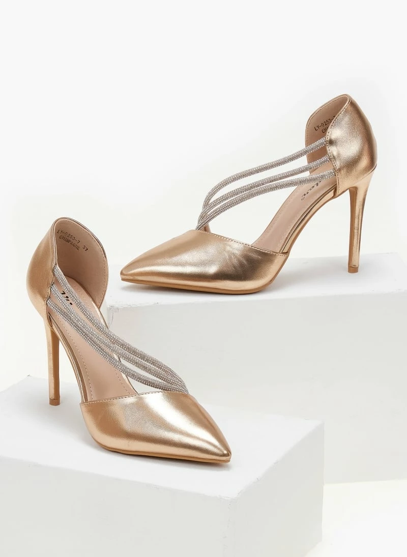 The Fashion Project Γόβες μυτερές με Strass - Χαλκός - Image 6