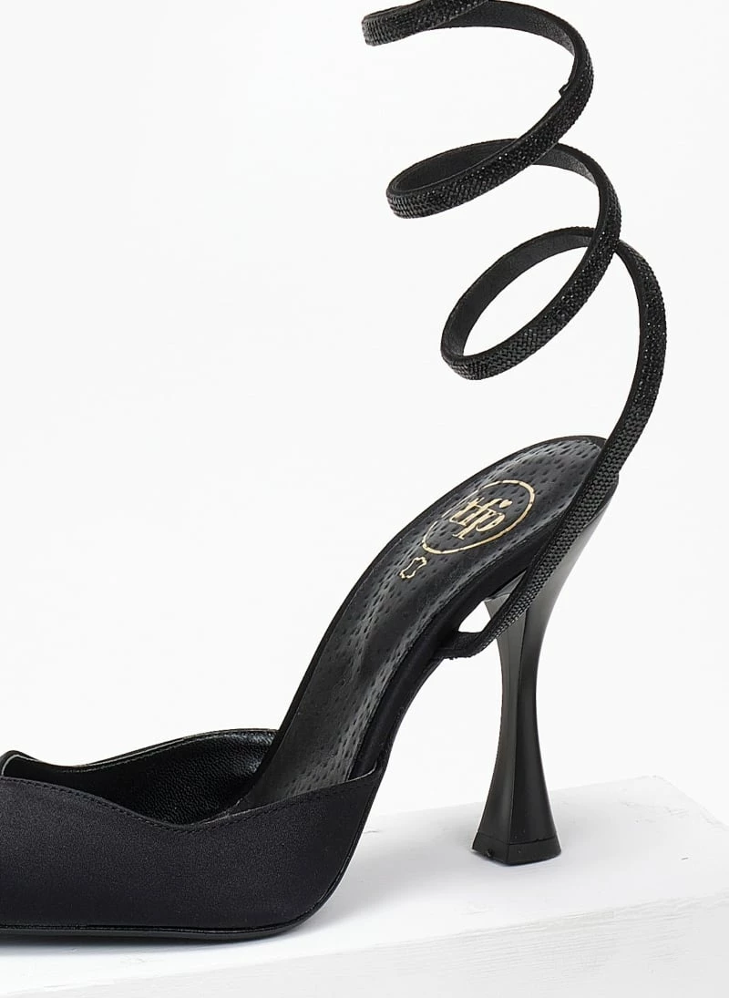 Γόβες μυτερές με Strass έλασμα Tfp - Μαύρο - Image 3