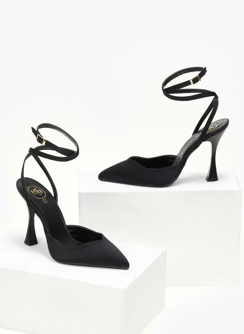 Γόβες μυτερές με χιαστί δέσιμο Tfp - Μαύρο - Image 3