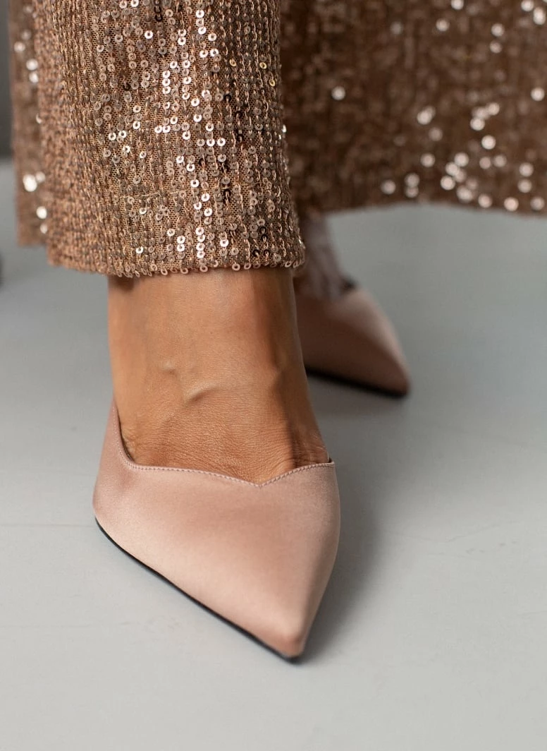 Γόβες μυτερές με χιαστί δέσιμο Tfp - Nude - Image 11