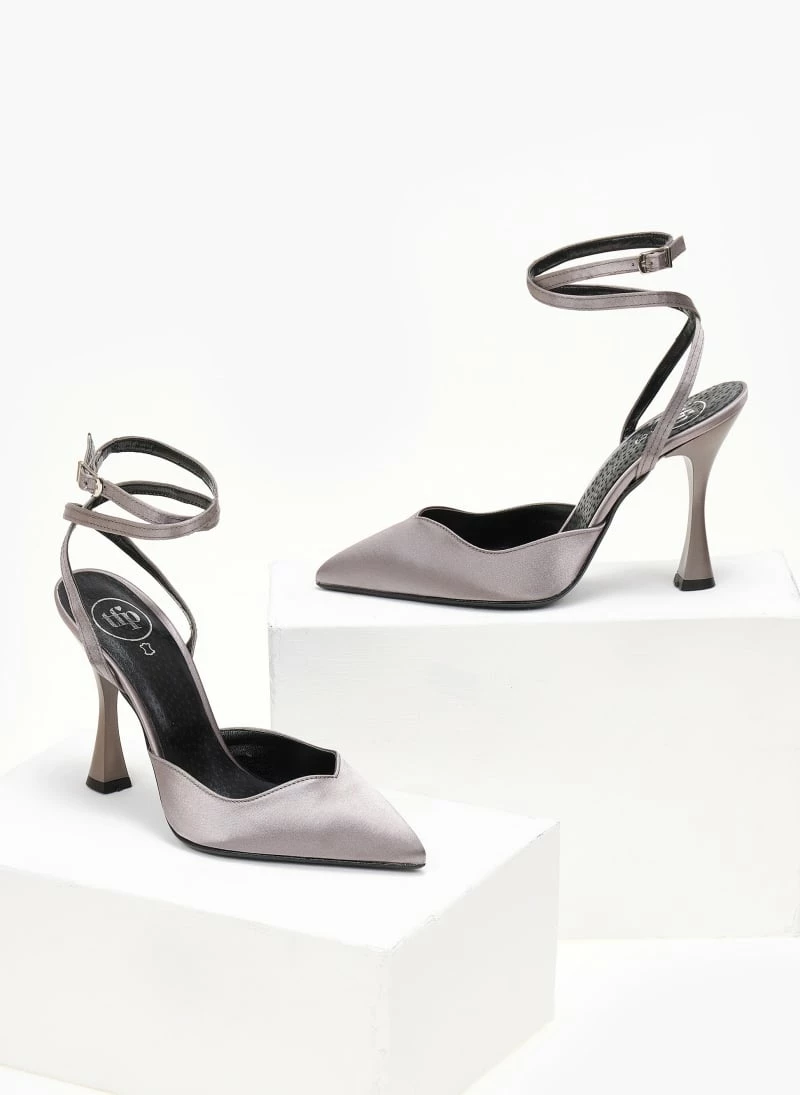 Γόβες μυτερές με χιαστί δέσιμο Tfp - Ατσαλί - Image 10