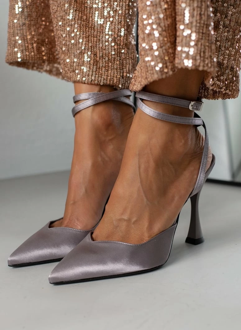 Γόβες μυτερές με χιαστί δέσιμο Tfp - Ατσαλί