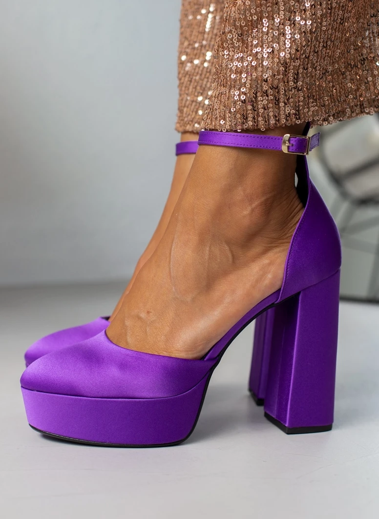 Γόβες σατέν με φιάπα Tfp - Μωβ