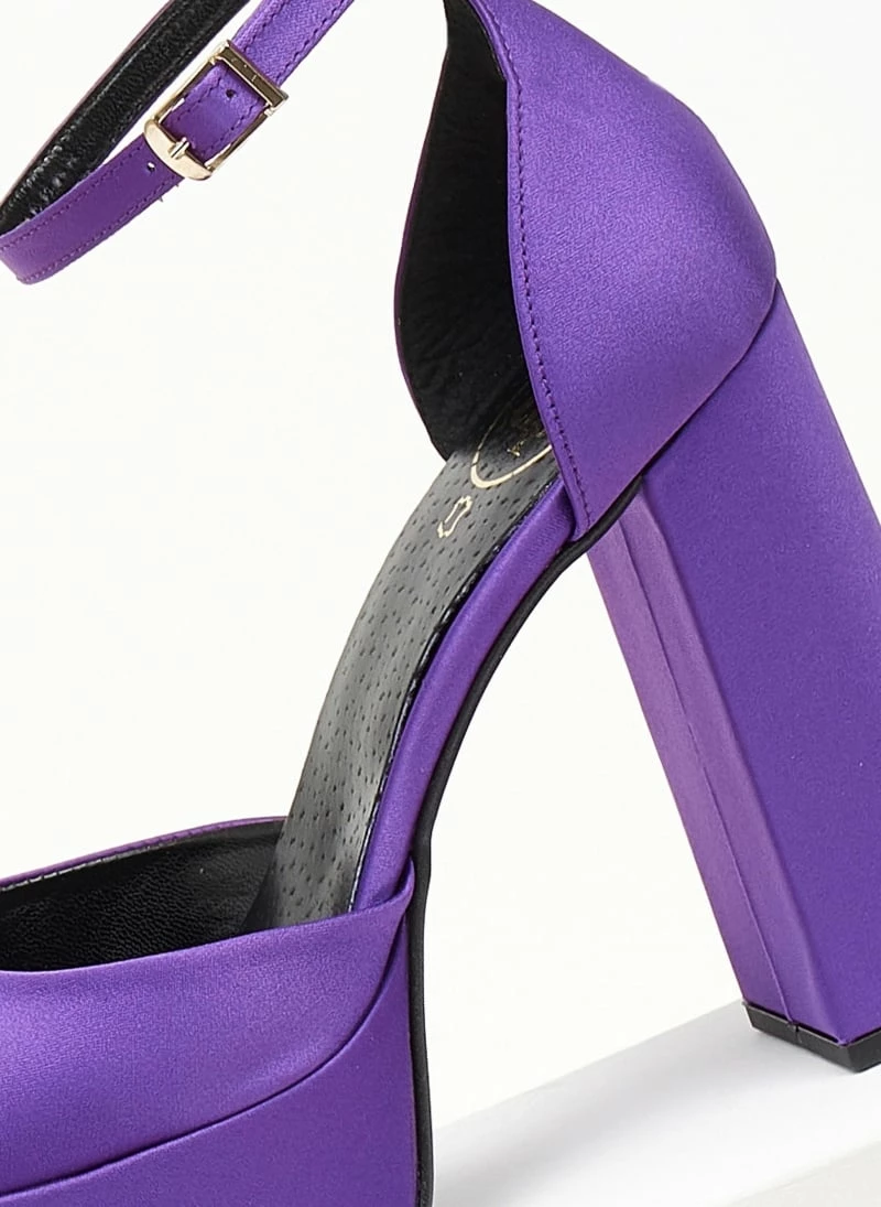 Γόβες σατέν με φιάπα Tfp - Μωβ - Image 5