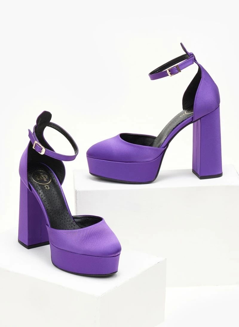 Γόβες σατέν με φιάπα Tfp - Μωβ - Image 3