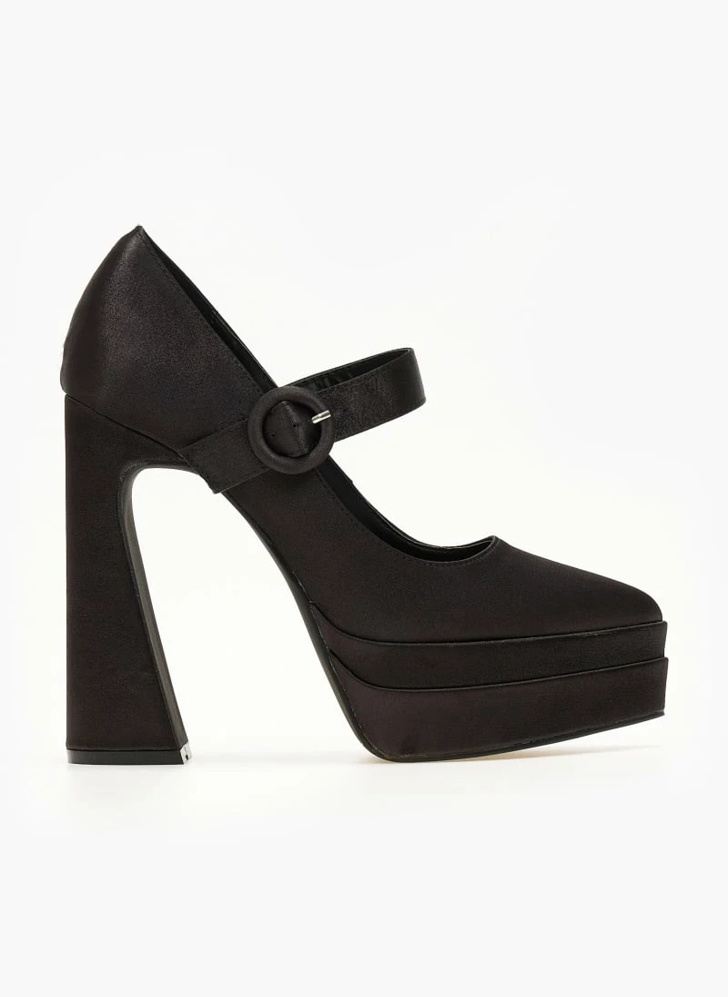 The Fashion Project Γόβες σατέν με φιάπα - Μαύρο - Image 2