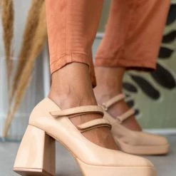 The Fashion Project Γόβες με φιάπα και λουράκια - Μπεζ