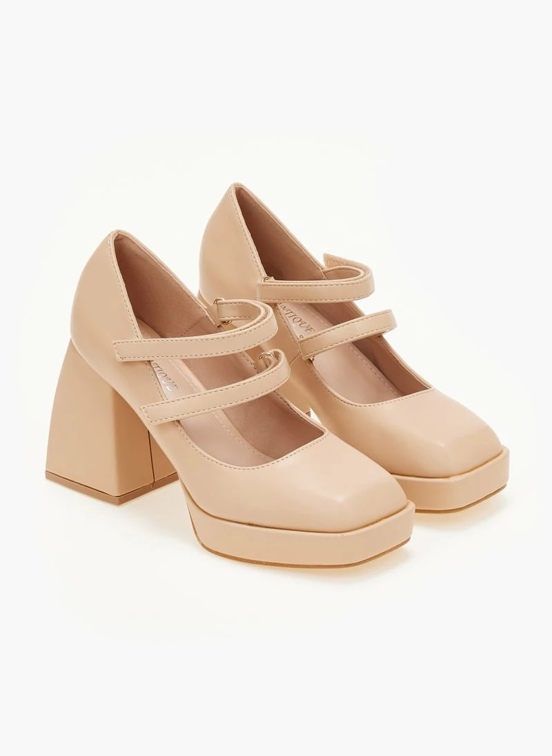 The Fashion Project Γόβες με φιάπα και λουράκια - Μπεζ - Image 6