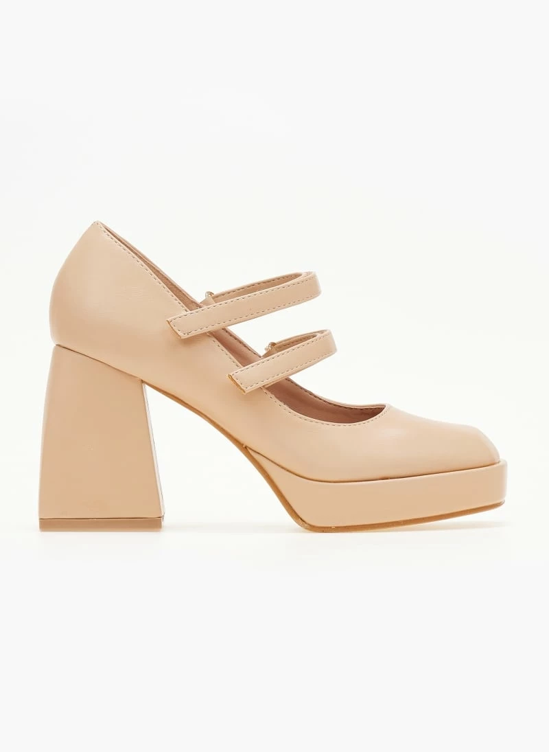 The Fashion Project Γόβες με φιάπα και λουράκια - Μπεζ - Image 2