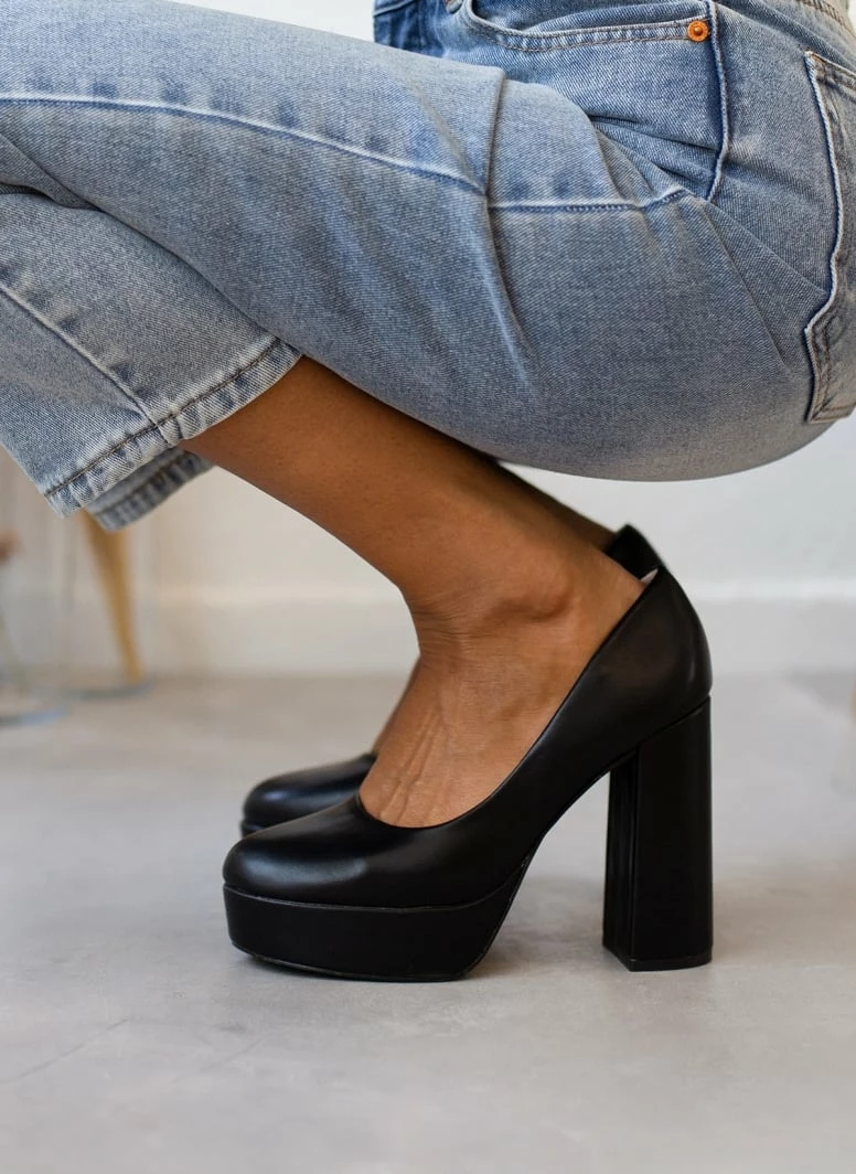 The Fashion Project Γόβες με φιάπα και ψηλό τακούνι - Μαύρο - Image 4