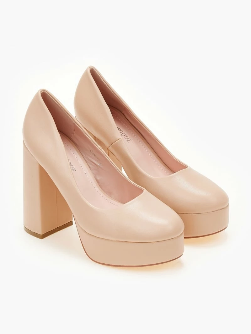 The Fashion Project Γόβες με φιάπα και ψηλό τακούνι - Μπεζ - Image 5