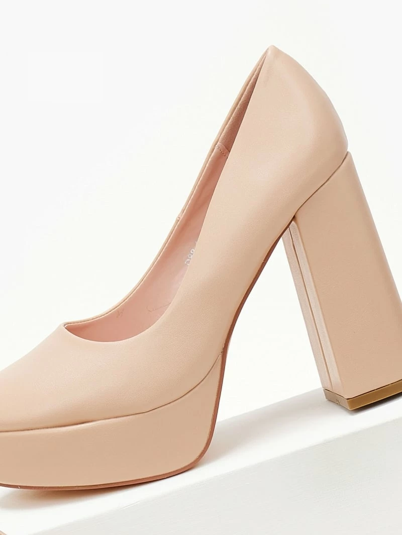 The Fashion Project Γόβες με φιάπα και ψηλό τακούνι - Μπεζ - Image 6