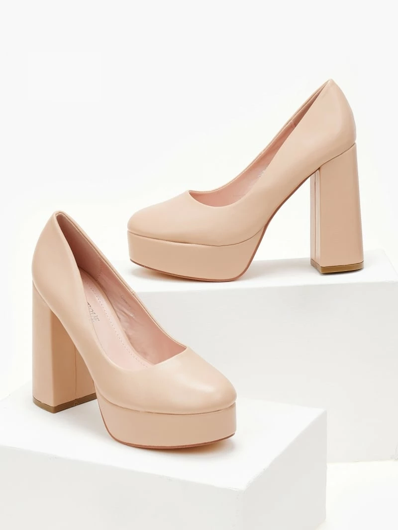 The Fashion Project Γόβες με φιάπα και ψηλό τακούνι - Μπεζ - Image 3