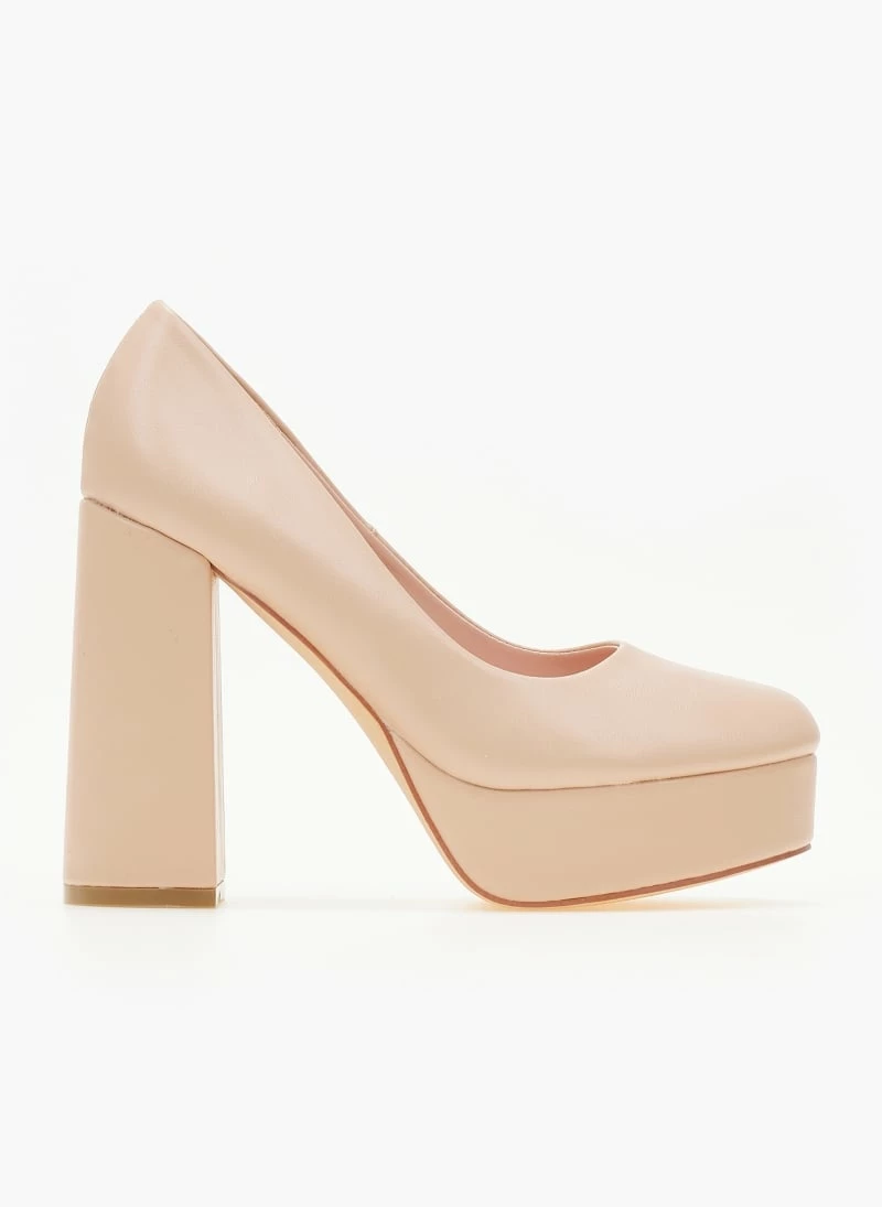 The Fashion Project Γόβες με φιάπα και ψηλό τακούνι - Μπεζ - Image 2