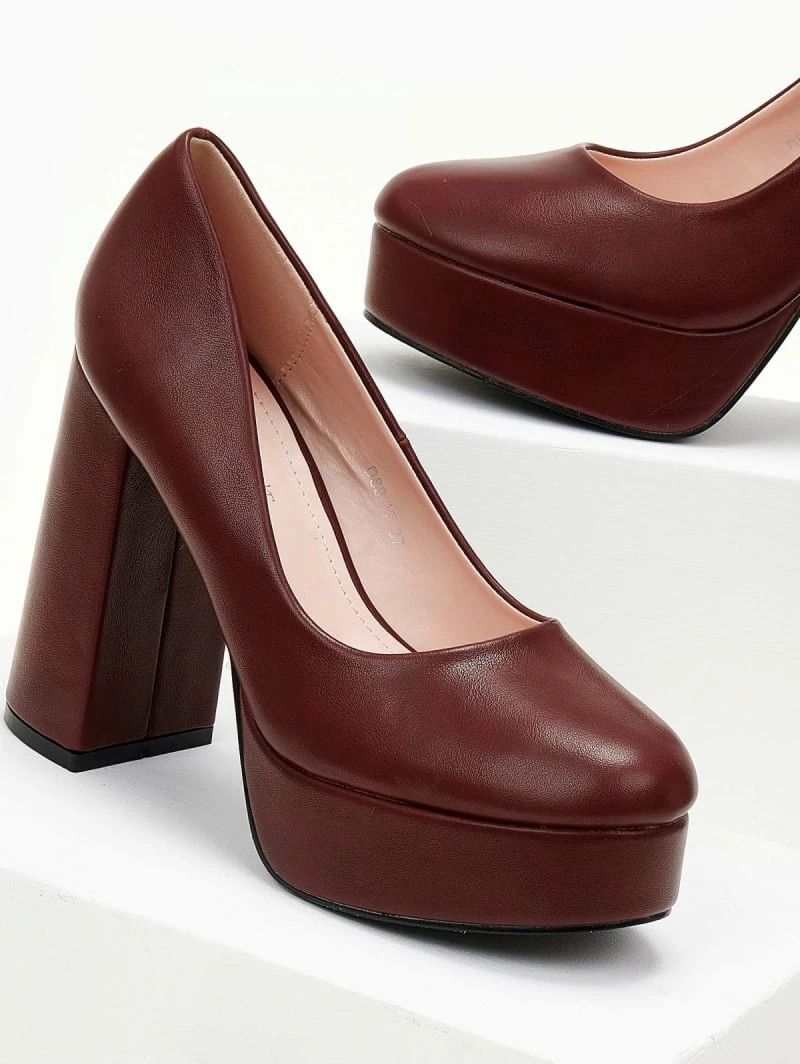 The Fashion Project Γόβες με φιάπα και ψηλό τακούνι - Μπορντό - Image 2