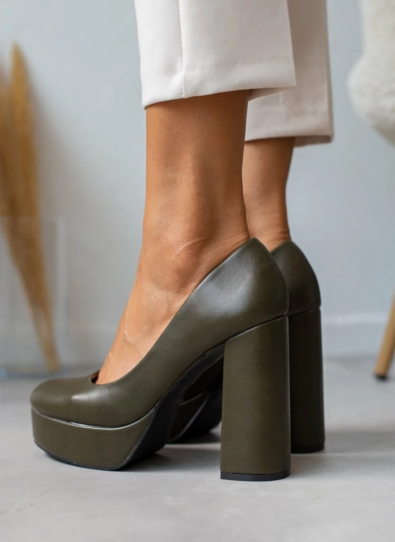 The Fashion Project Γόβες με φιάπα και ψηλό τακούνι - Λαδί - Image 4