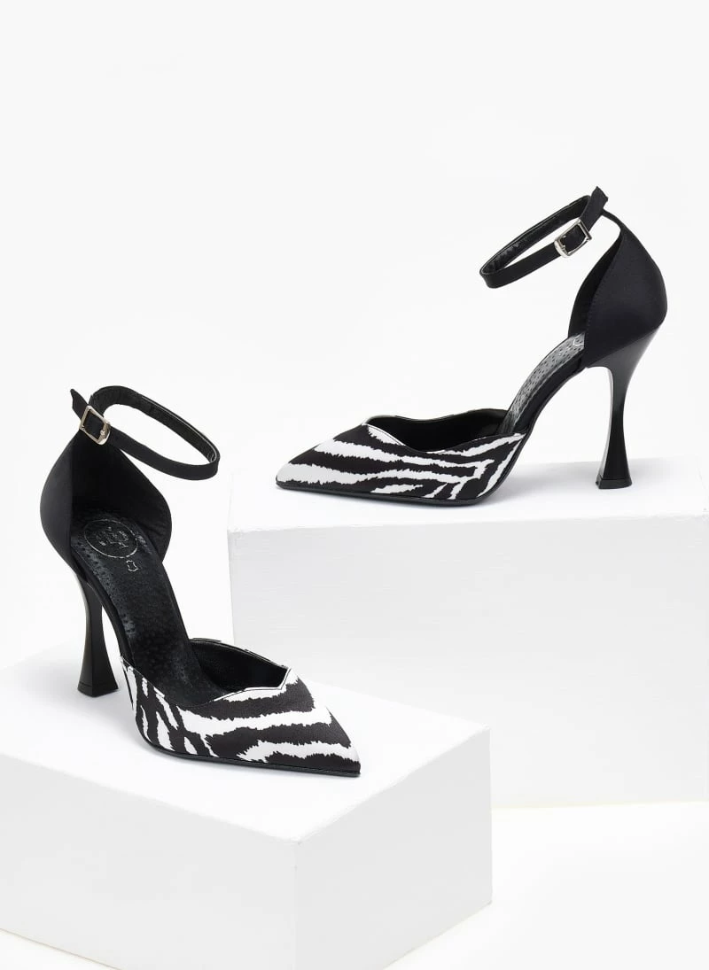 Γόβες με μπαρέτα Tfp - Λευκό/Μαύρο - Image 3