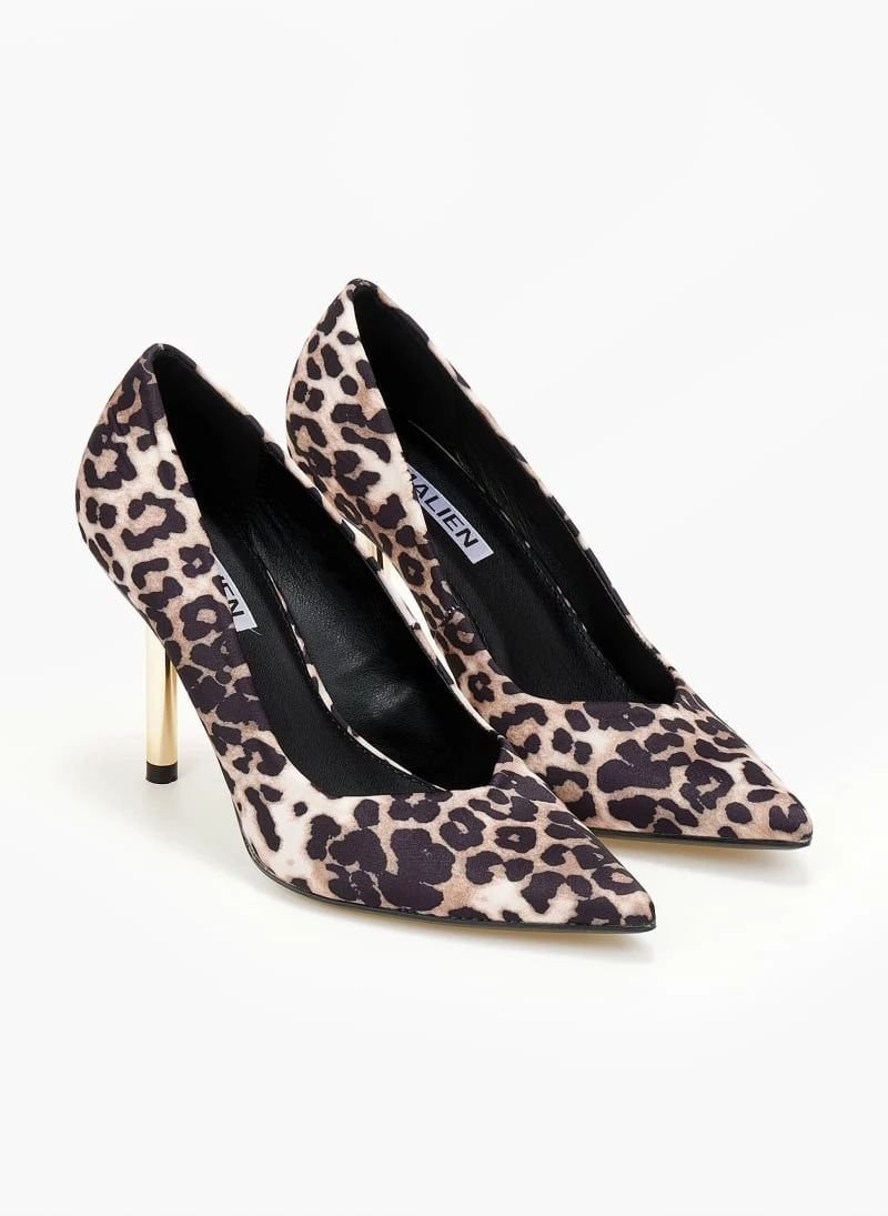 The Fashion Project Γόβες μυτερές με Print - Μαύρο/Μπεζ - Image 5