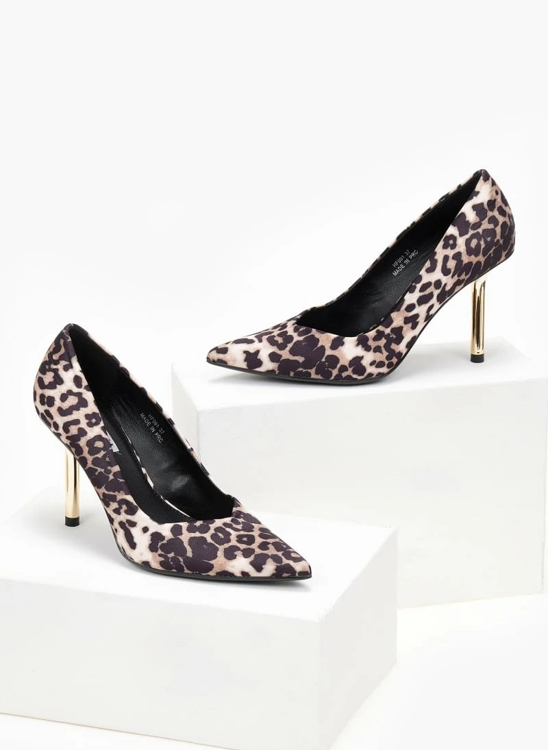 The Fashion Project Γόβες μυτερές με Print - Μαύρο/Μπεζ - Image 3