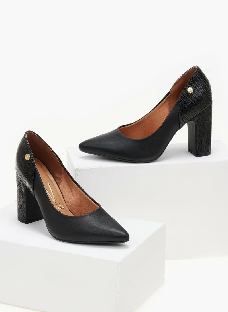 Γόβες μυτερές με ανάγλυφο σχέδιο VIZZANO 1285.431 - Μαύρο - Image 3