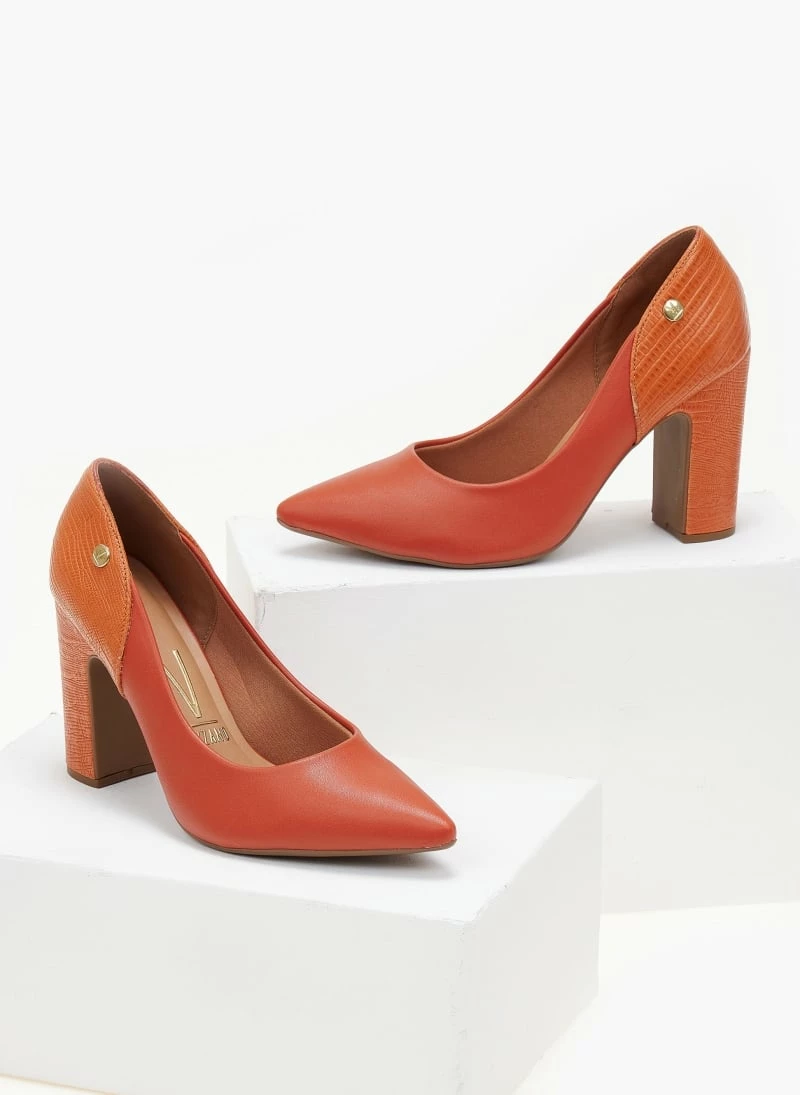 Γόβες μυτερές με ανάγλυφο σχέδιο VIZZANO 1285.431 - Κεραμιδί - Image 3