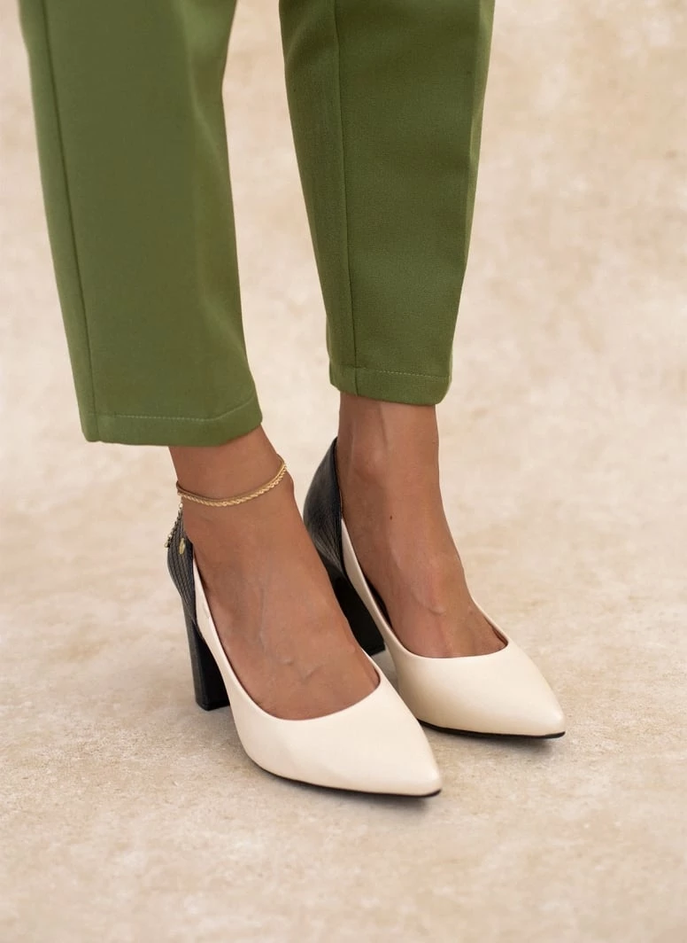 Γόβες μυτερές με διχρωμία VIZZANO 1285.431 - Μαύρο/Μπεζ - Image 7