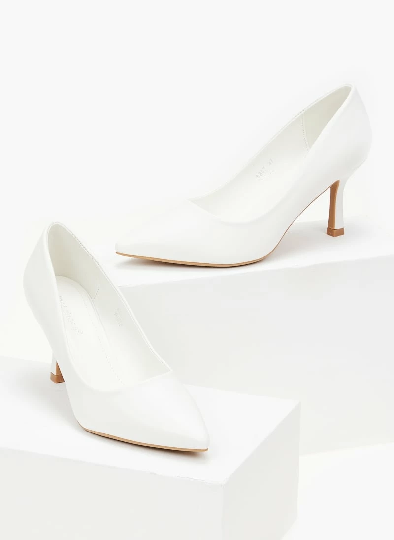 The Fashion Project Γόβες μυτερές με λεπτό τακούνι - Λευκό - Image 3