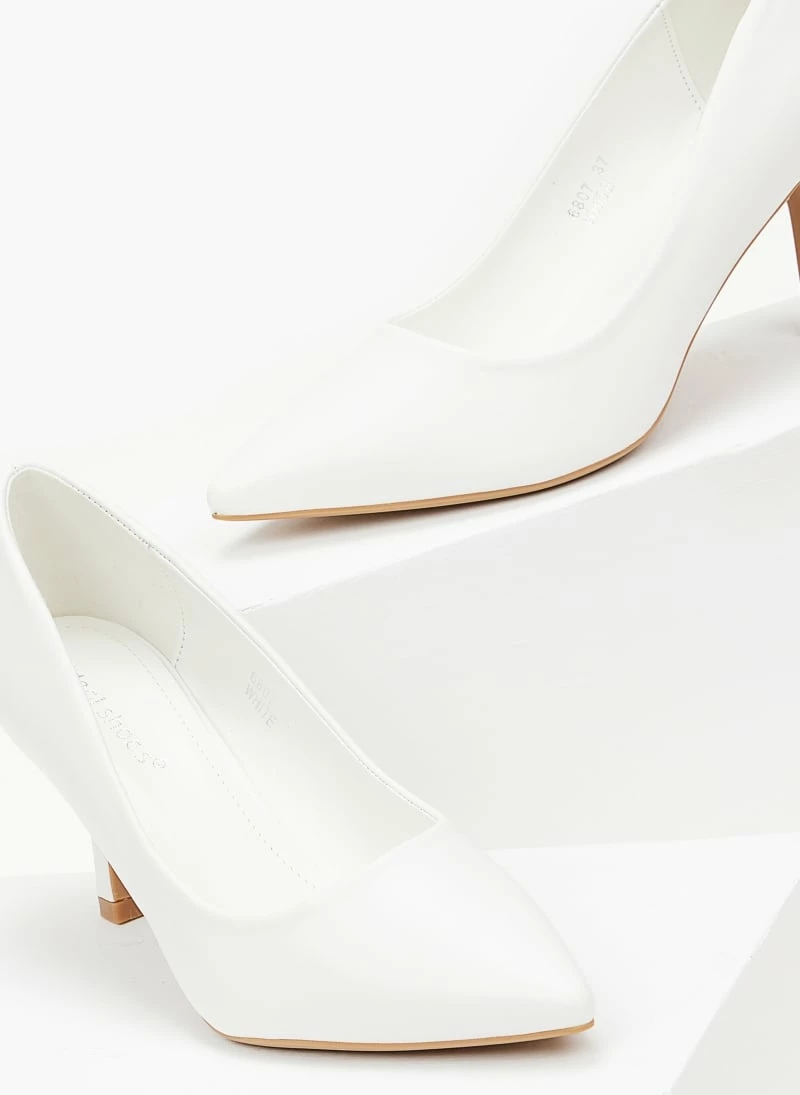 The Fashion Project Γόβες μυτερές με λεπτό τακούνι - Λευκό - Image 2