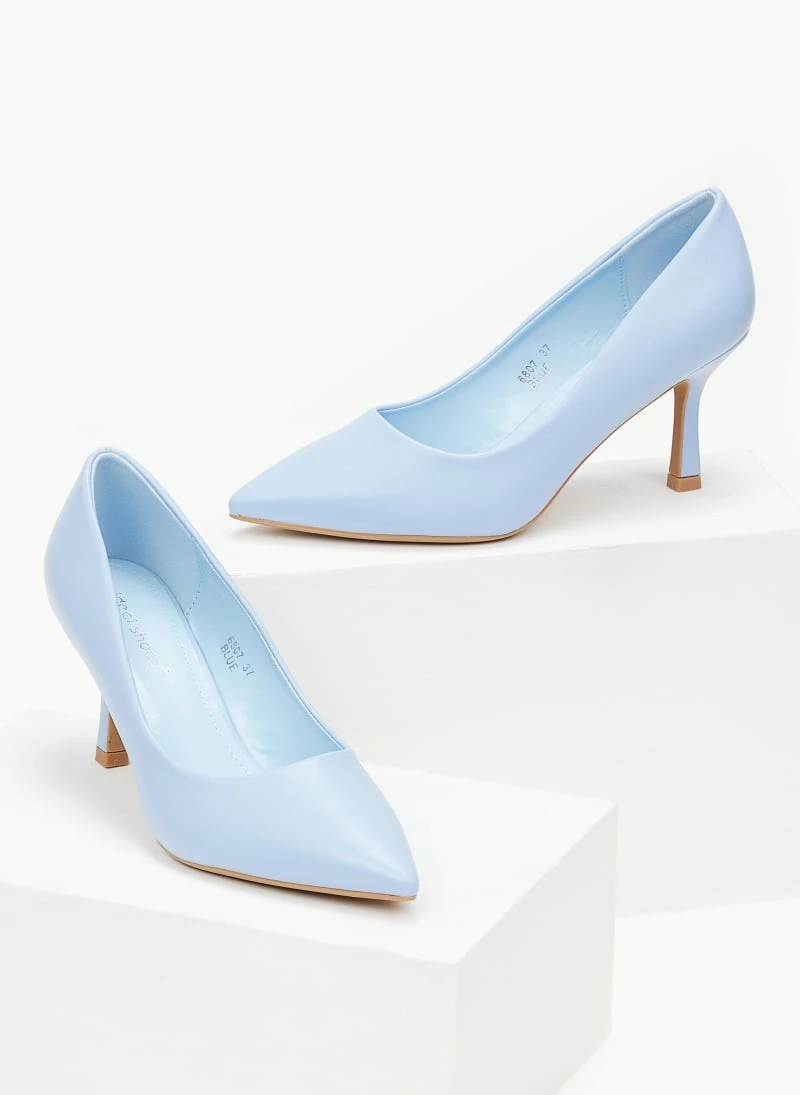 The Fashion Project Γόβες μυτερές με λεπτό τακούνι - Γαλάζιο - Image 6