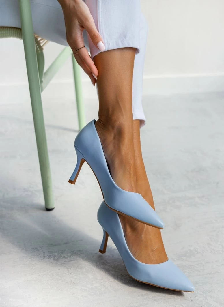 The Fashion Project Γόβες μυτερές με λεπτό τακούνι - Γαλάζιο - Image 4