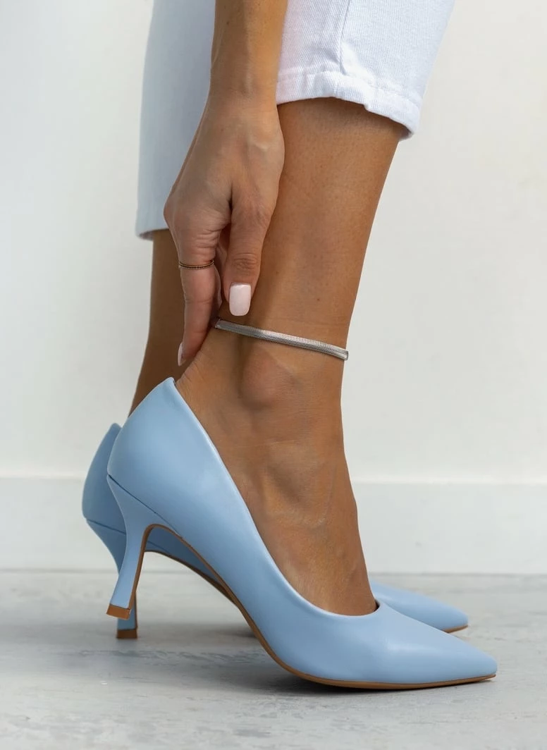 The Fashion Project Γόβες μυτερές με λεπτό τακούνι - Γαλάζιο