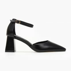 The Fashion Project Γόβες μυτερές με μπαρέτα - Μαύρο