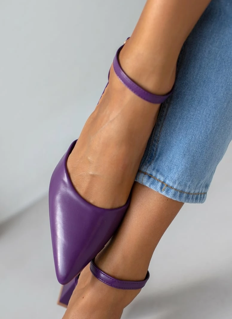 The Fashion Project Γόβες μυτερές με μπαρέτα - Μωβ